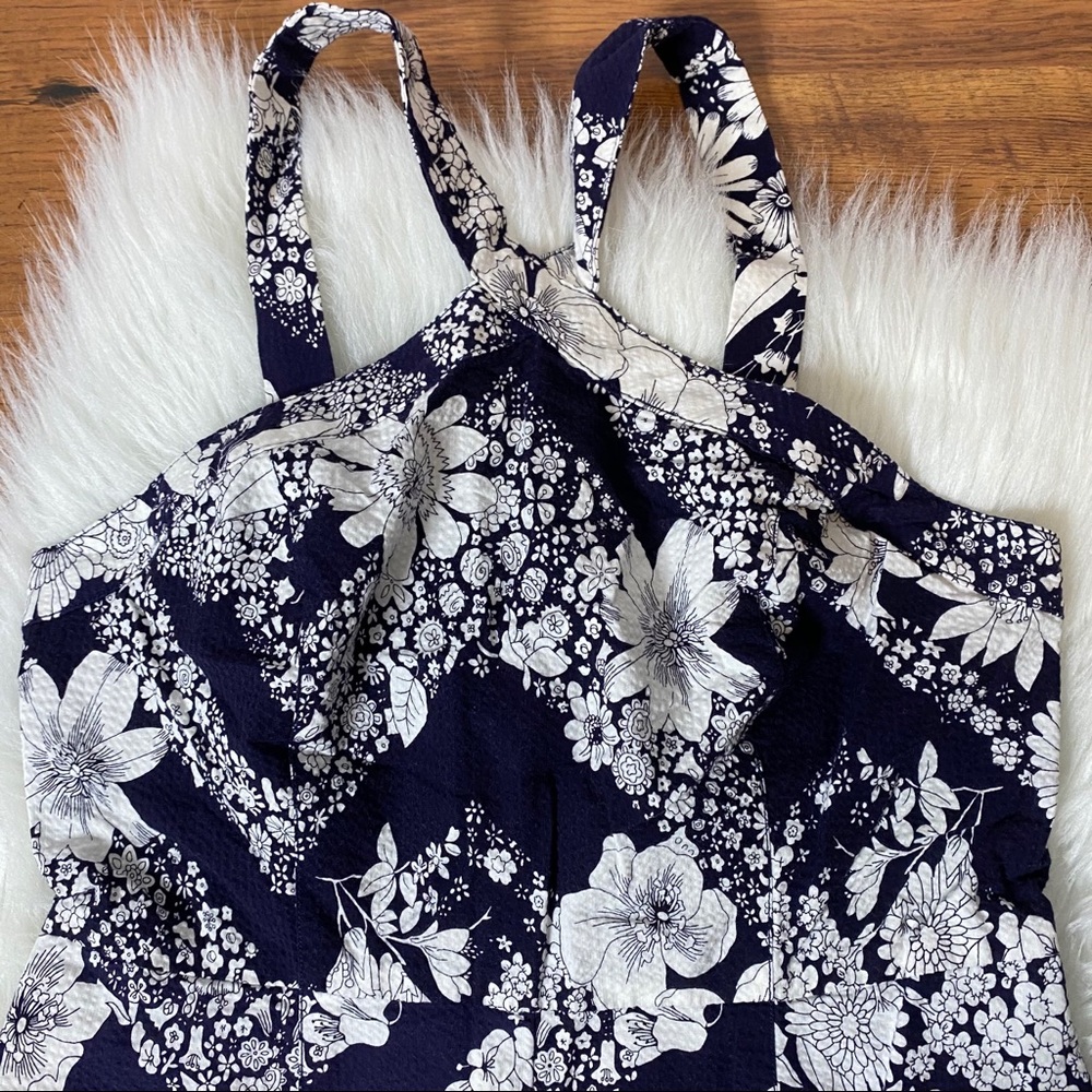 🔥SOLD🔥 Maeve by Anthropologie Magda Halter Jumpsuit Navy - Picture 3 of 16